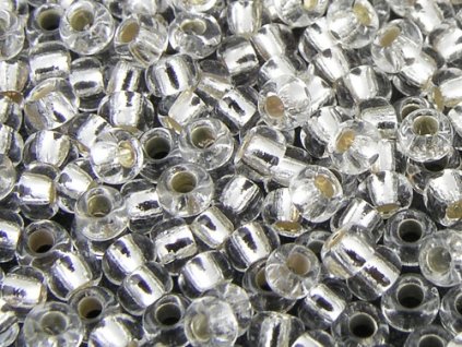 Seed Beads Preciosa No.78102 - Crystal - Silver Line   - 10/0 12g