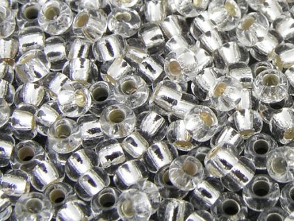 Seed Beads Preciosa No.78102 - Crystal - Silver Line   - 11/0 12g