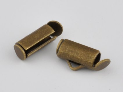 Multilines End Cylinder 9x4mm antique gold 1pair