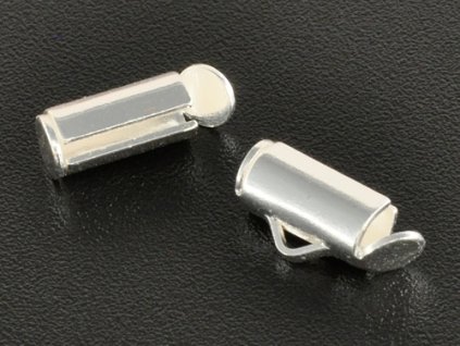 Multilines End Cylinder 9x4mm silver 1pair