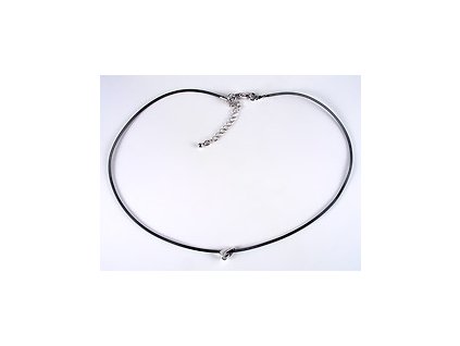 Rubber necklace - Black diamond