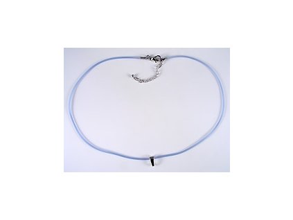 Rubber necklace - Light sapphire