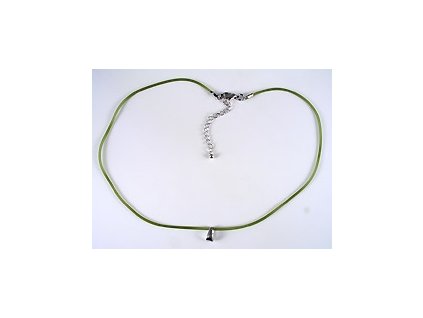 Rubber necklace - Olivine