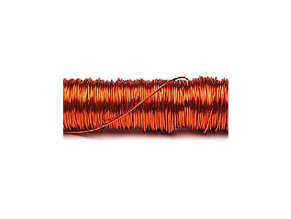 Barevný drát na cívce 0,3mm - Oranžová - 50m