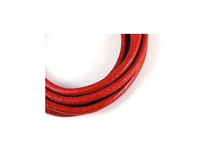 Leather cord red 3mm