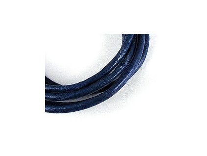 Leather cord blue 3mm
