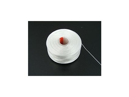 Flat Yarn Threading White Nymo size F 0.35mm 39m