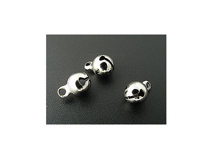 JINGLE BELL 6x10mm RHODIUM