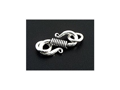 Clasp C4 S-hook Silver-Ag 925/1000 16x7mm