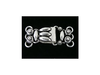 Clasp C46 Hook for 3lines Silver-Ag 925/1000 35x16mm