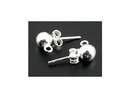 Náušnice Puzeta Kulička s očkem N13 Stříbro-Ag 925/1000 6x0,9mm