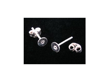 Earstud with facet N40 Silver Ag 925/1000 11x4x0,8mm