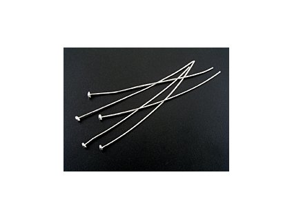 Pin with Round Flat Head PIN10 Silver Ag 925/1000 63mm