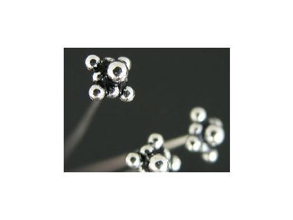 Nýt s ozdobnou hlavičkou PIN28 Stříbro-Ag 925/1000 63mm