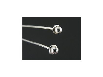 Nýt s ozdobnou hlavičkou PIN37 Stříbro-Ag 925/1000 90mm