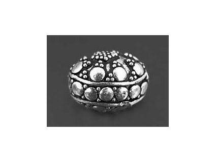 Korálek A185 Stříbro-Ag 925/1000 13x10mm 1kus