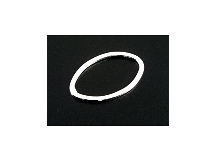 Ring Oval R16 Silver Ag 925/1000 Closed 22x14x1,5mm