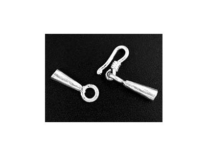 End part with clasp E18 for gluing Ag 925/1000 14x3.5mm 1set