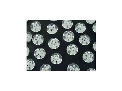 Beads Millefiori RP2 Round Flat Crystal-White 8x4mm - 12pieces