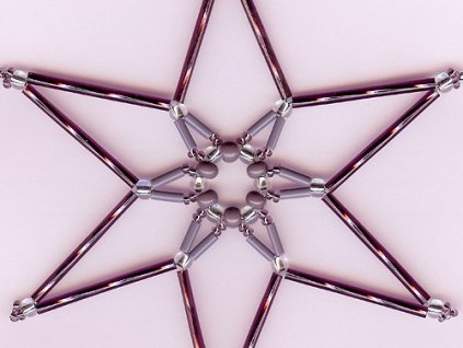 Christmas Star H3 Amethyst 11cm 2pcs