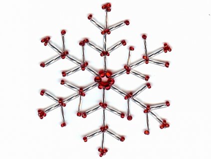 Snowflake V7 Silver-Siam 8cm 2pcs