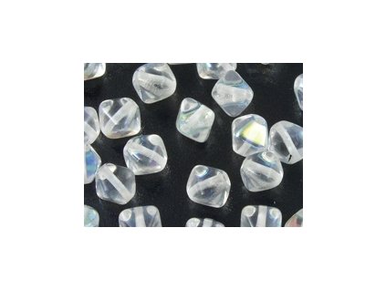 Beads Pressed Bicone - Crystal AB - 6mm