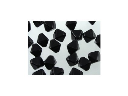 Beads Pressed Bicone - Jet - 6mm