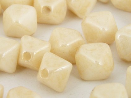 Beads Pressed Bicone - Cream Luster - 6mm