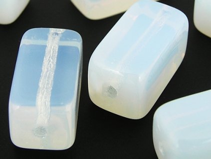 Beads Block White Opal 14/9mm