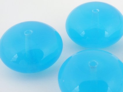 Beads Donut Aqua Opal 9x16mm