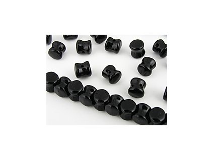 Czech Beads Pellets Jet 4x6mm 35pcs