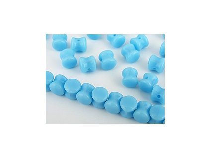 Czech Beads Pellets Chalk Aquamarine 4x6mm 35pcs