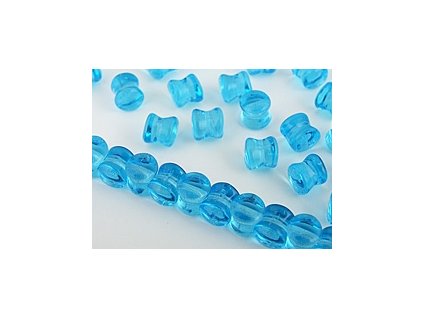 Czech Beads Pellets Aquamarine 4x6mm 35pcs