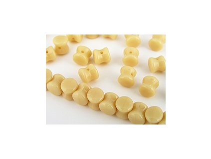 Czech Beads Pellets Chalk Beige 4x6mm 35pcs