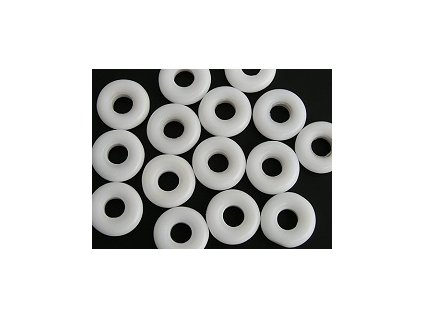 Ring-beads White Chalk 10mm