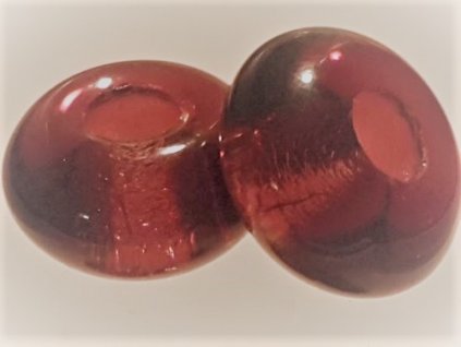 Velkodírové Korálky Tmavá Ametyst 11x17mm 1kus