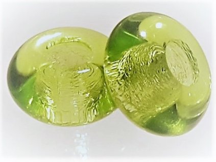 Velkodírové Korálky Světlá Peridot 11x17mm 1kus