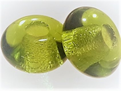 Velkodírové Korálky Olivín 11x17mm 1kus