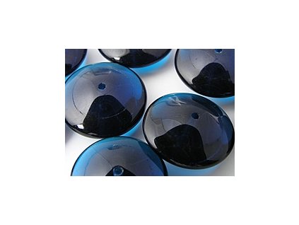 Beads Disc Capri Blue 7x16mm