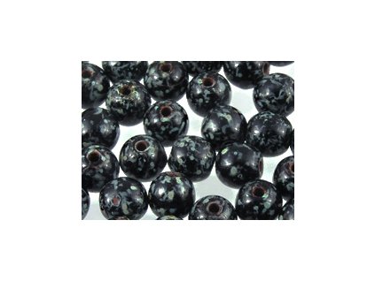 Round Beads Jet Travertin 5mm