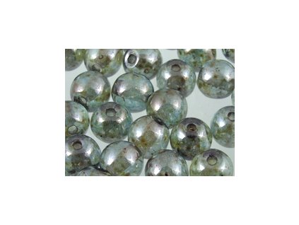 Round Beads Green Luster 6mm