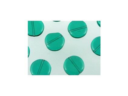 Beads Flat Lens Emerald 10x3mm