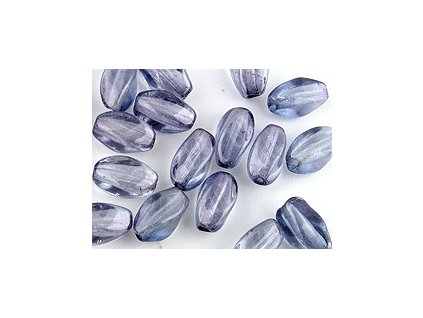 TWIST OVAL LUSTER BLUE 9x6mm P