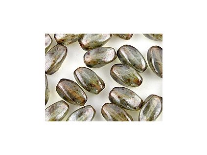 TWIST OVAL LUSTER GREEN 9x6mm P