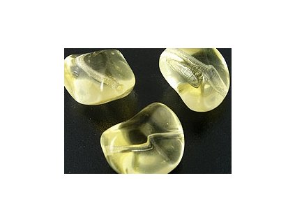 Beads nut E - Light Topaz 15x15 mm 6pcs