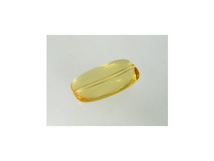 Beads Twist Rectangle Light Topaz 18x9mm 10pcs