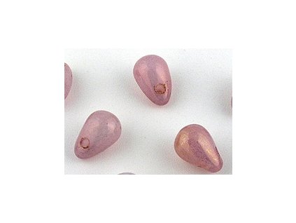 TD Bílá Opál Červená 6x4mm