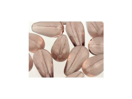 Korálky Slzy s podélnou dírkou Světlá Ametyst 15x8mm