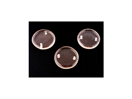 COIN 2 HOLES ROSALINE 17x4mm