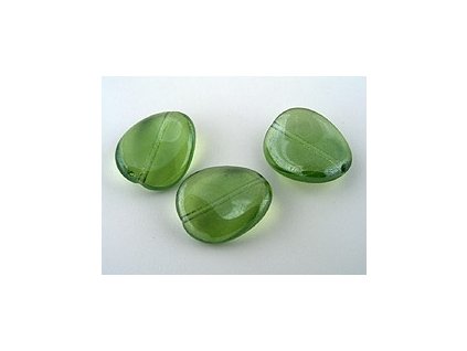 WAVE PLATE LIGHT OLIVINE LUSTER 16x13mm